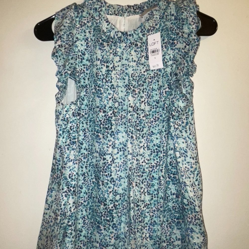 NWT Loft Blue Floral Shirt